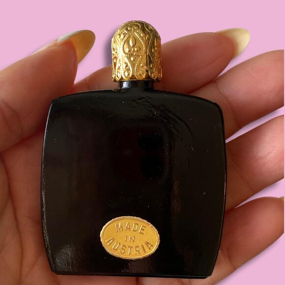 Austrian Pompadour Vintage Perfume Bottle Porcelain Hand Painted with Flowers - Picture 4 of 5